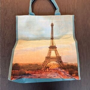 Blue Parisian Scene Tote Bag